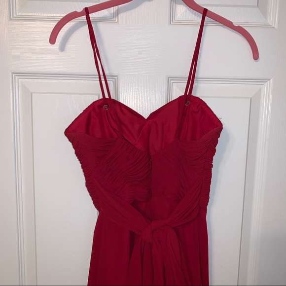 Strapless sweetheart neckline red gown - Picture 5 of 7